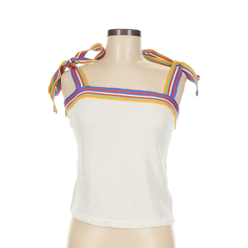 Jessica Simpson White Tank Top with Rainbow Straps